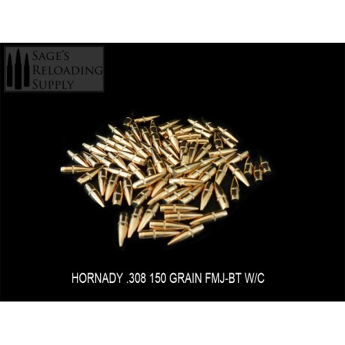 308 150gr Hornady FMJ-BT W/C (500CT) SAGE'S FAVORITES
